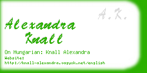 alexandra knall business card